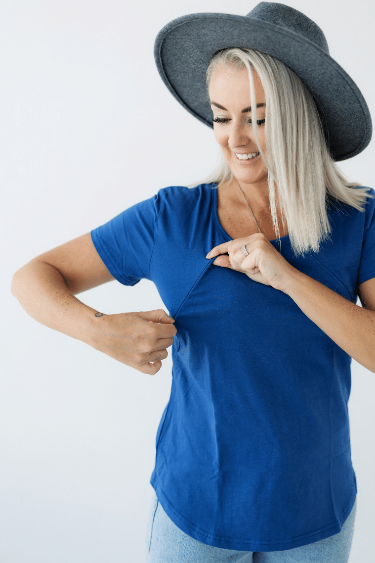 Sapphire Everyday Tee | Diagonal Zips