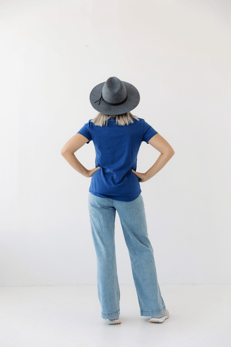 Sapphire Everyday Tee | Diagonal Zips