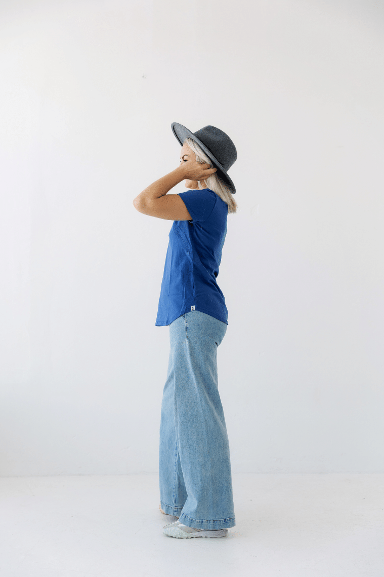 Sapphire Everyday Tee | Diagonal Zips