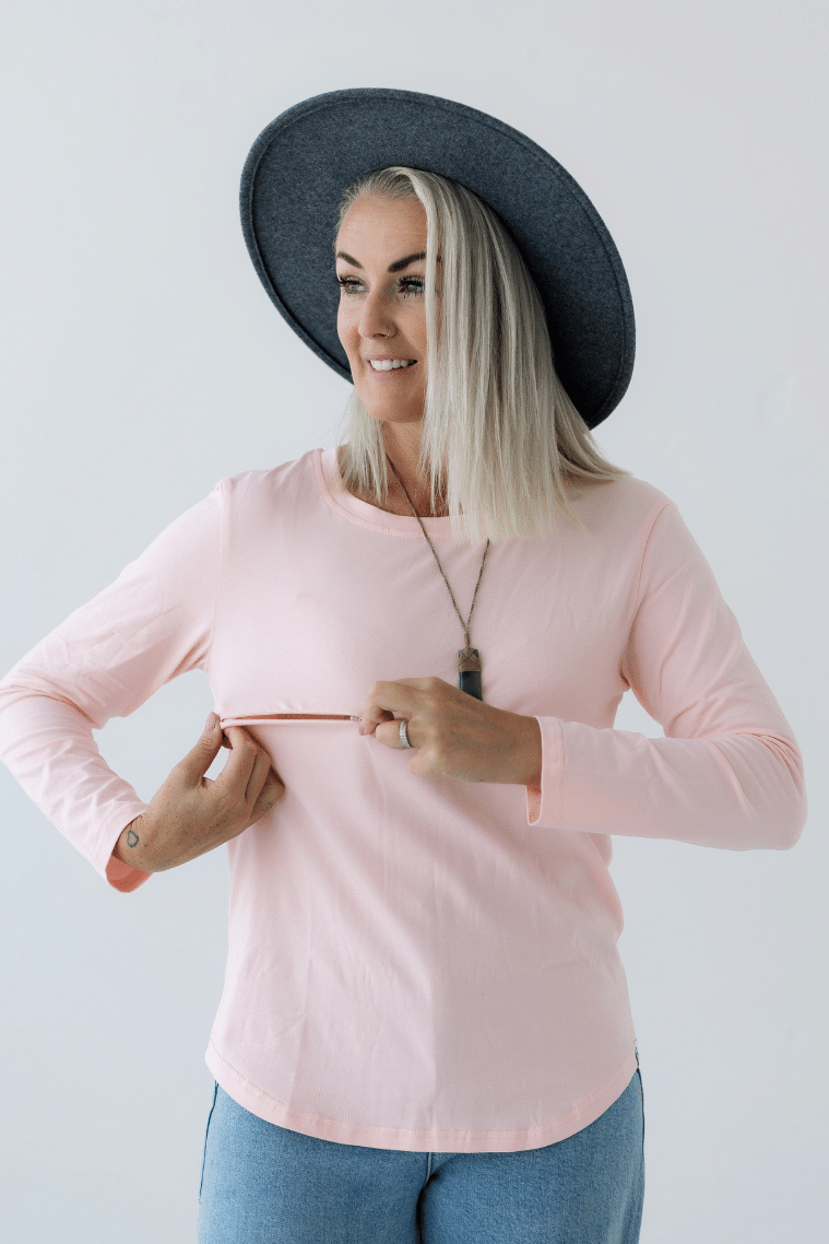 Pink Everyday Top | Horizontal Zip