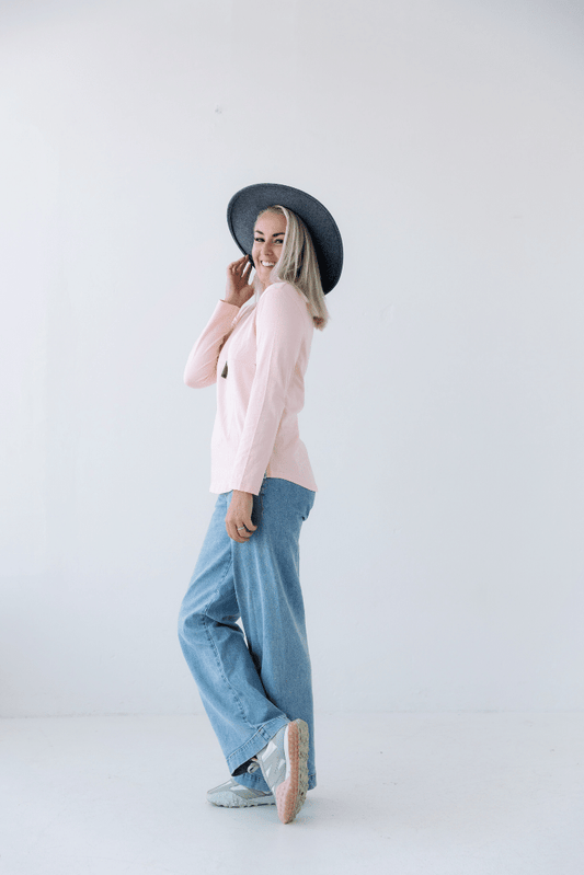 Pink Everyday Top | Horizontal Zip