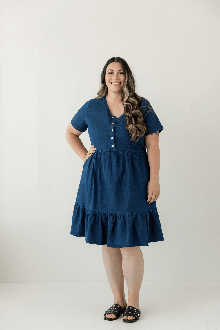 Denim Dome Breastfeeding Dress 22