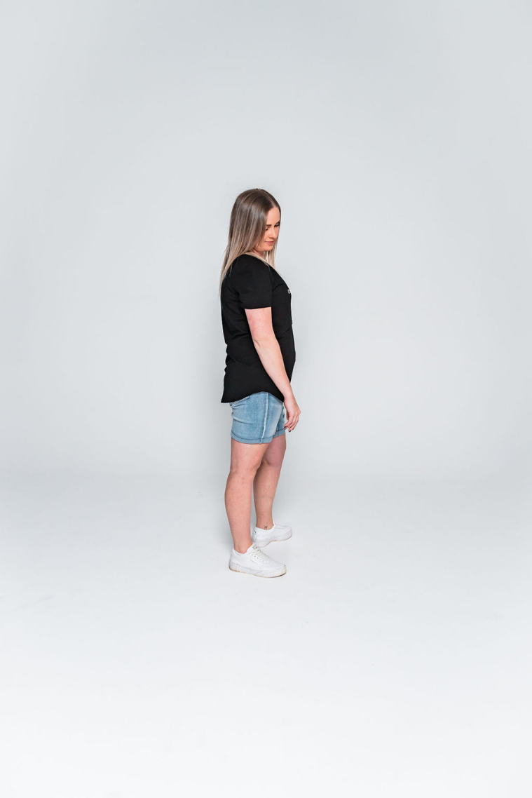 Printed Classic Black Breastfeeding T-Shirt