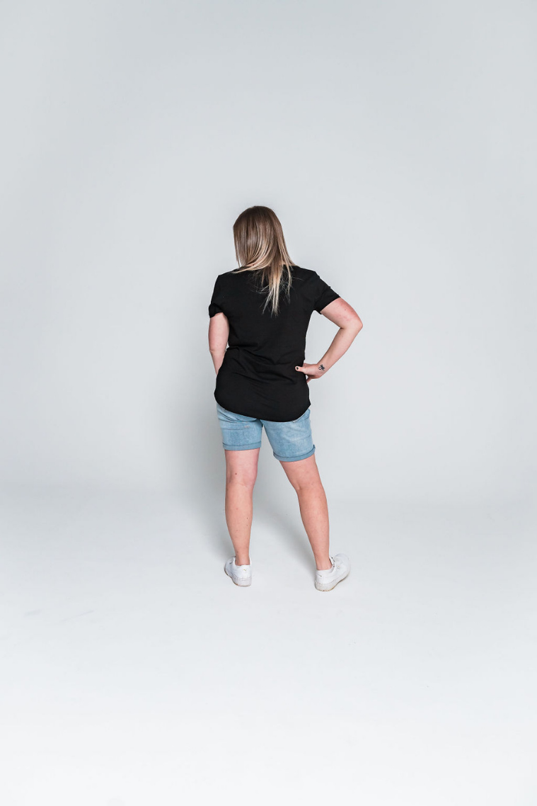 Printed Classic Black Breastfeeding T-Shirt