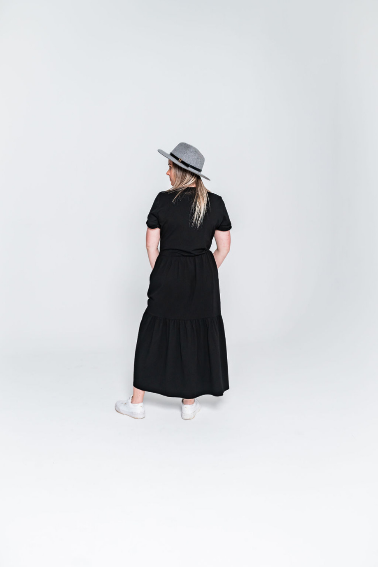 Black Layer Breastfeeding Dress