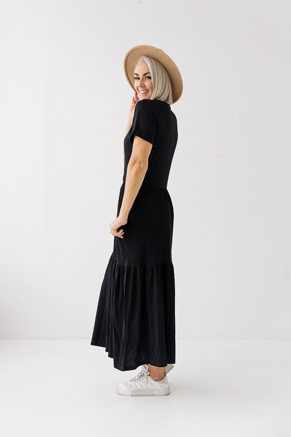 Black Layer Breastfeeding Dress
