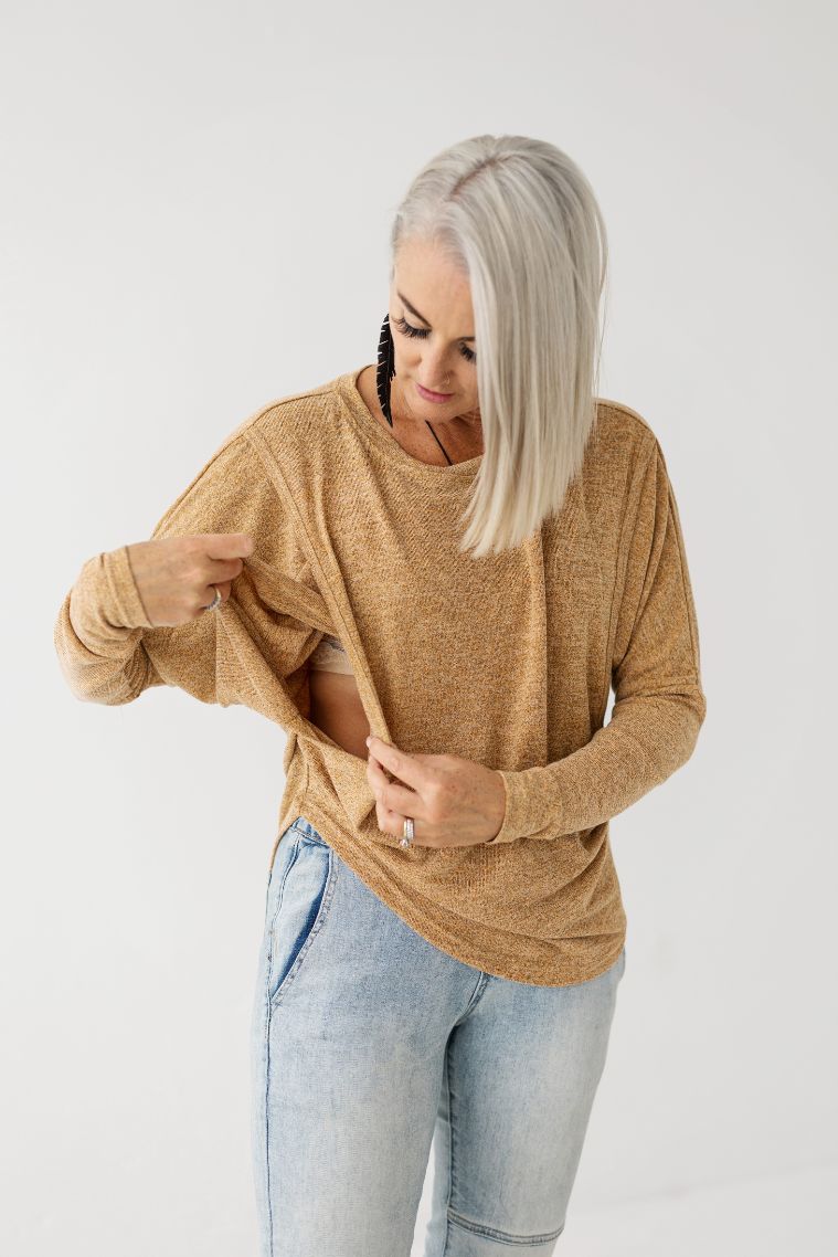 Copper Batwing Breastfeeding Top