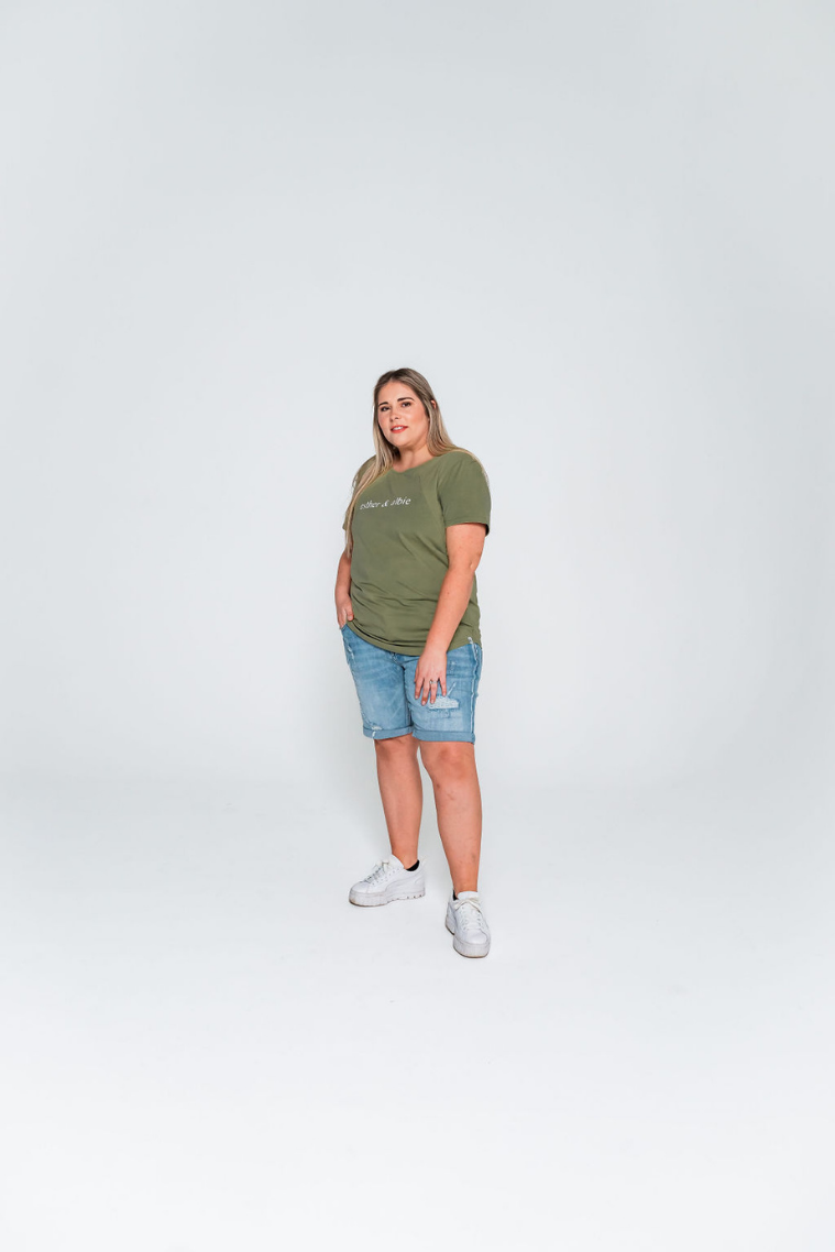 Printed Deep Sage Zip Breastfeeding T-Shirt