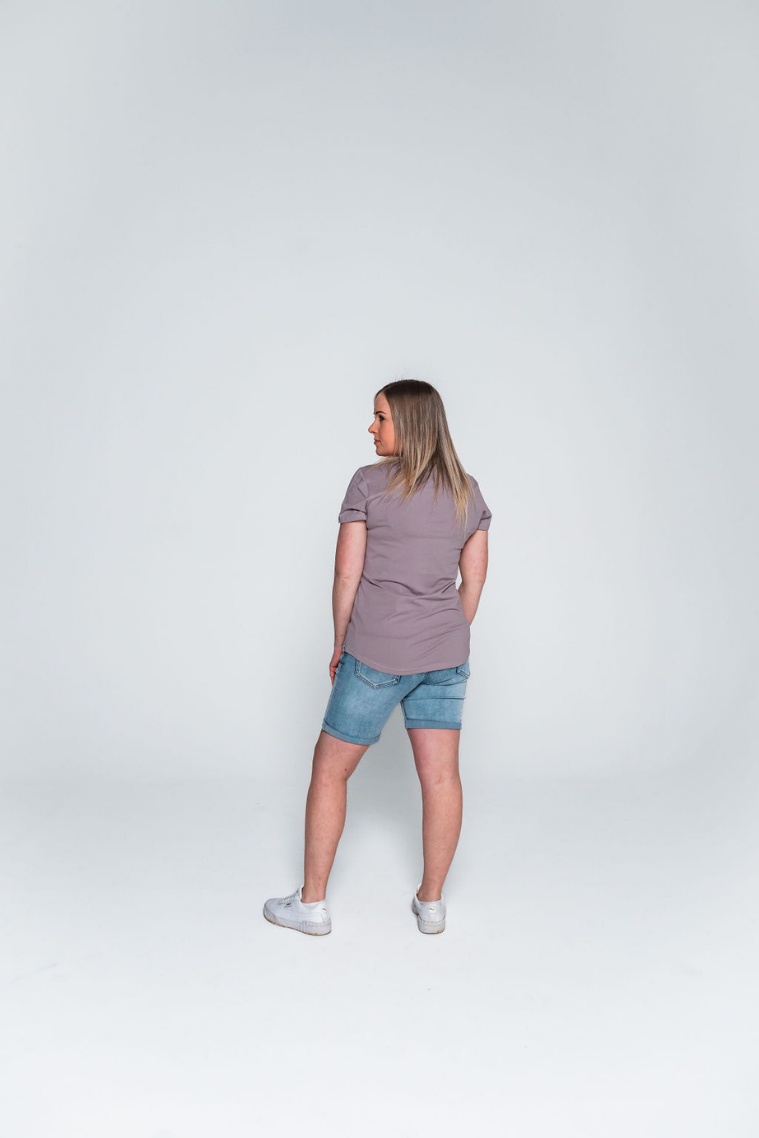 Dusty Lavender Zip Breastfeeding T-Shirt