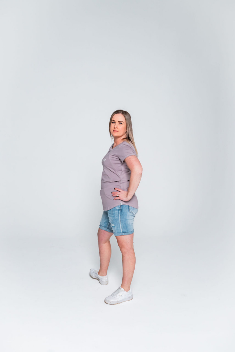 Dusty Lavender Zip Breastfeeding T-Shirt