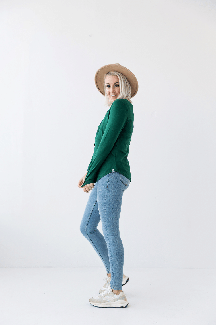 cotton spandex breastfeeding top