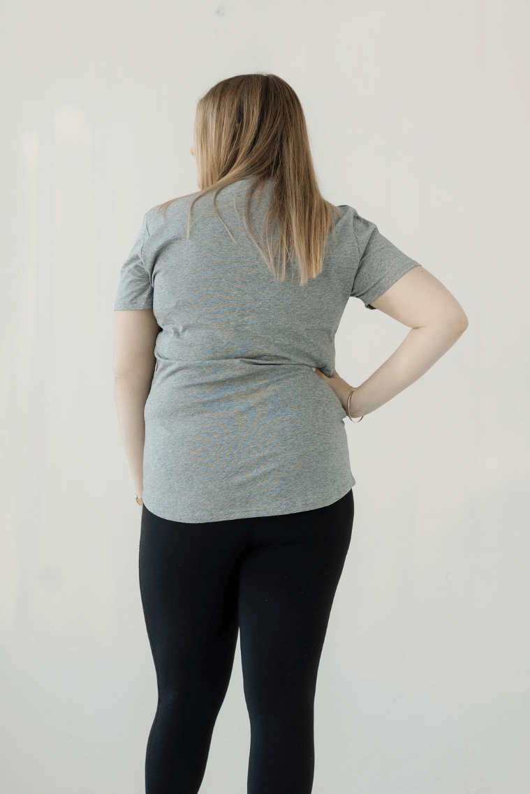 Grey Everyday Tee | Horizontal Zip