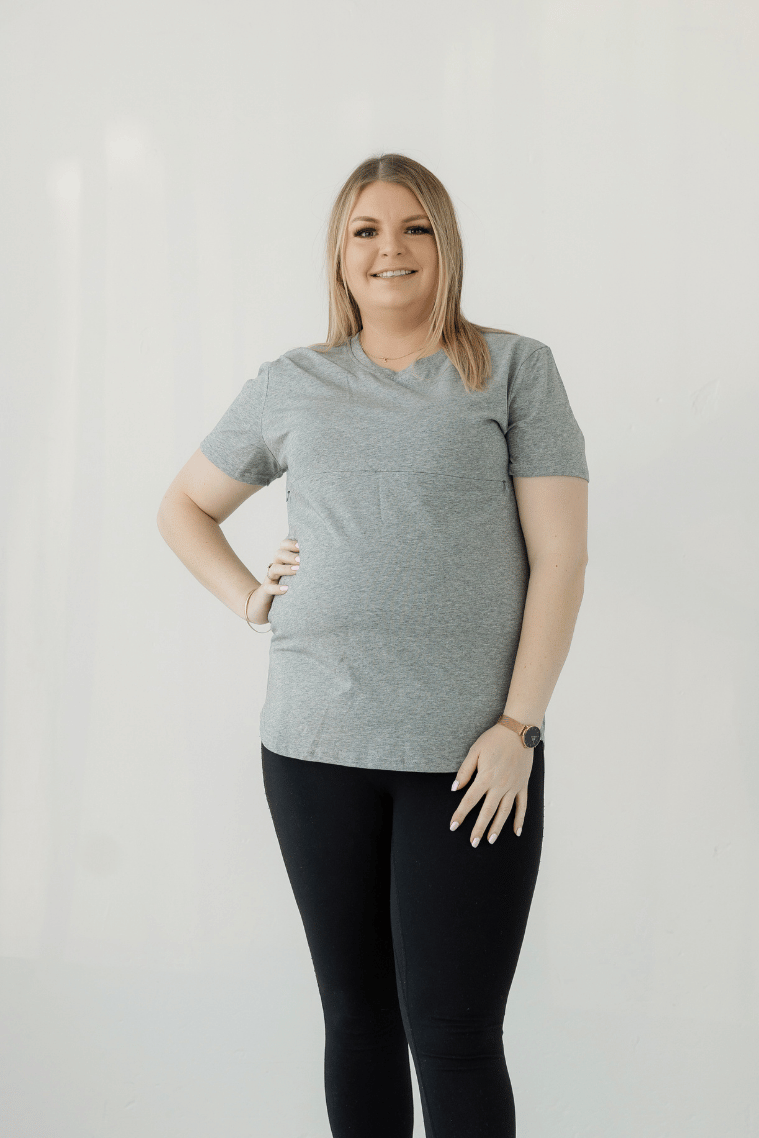 Grey Everyday Tee | Horizontal Zip