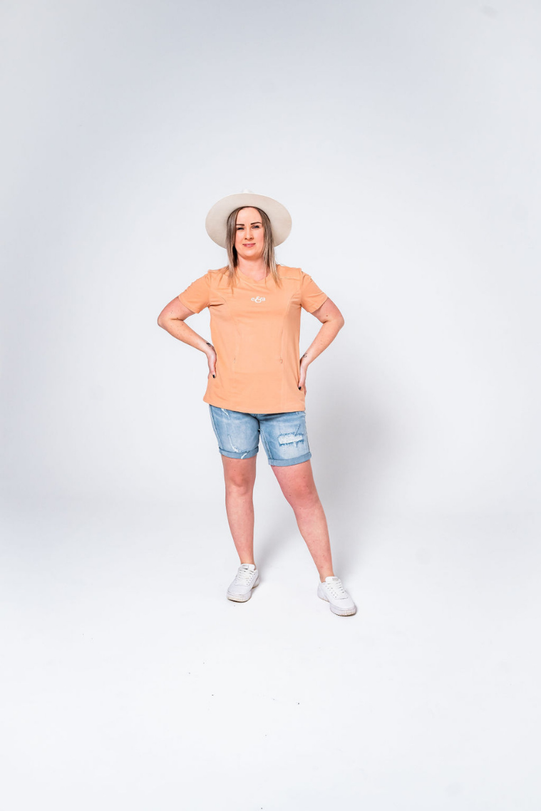 Printed Peach Breastfeeding T-Shirt