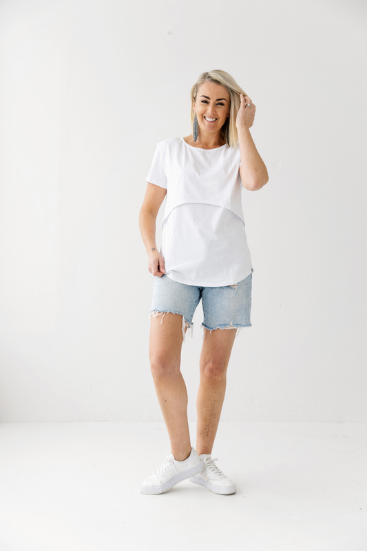 White Everyday Tee | Classic Flap