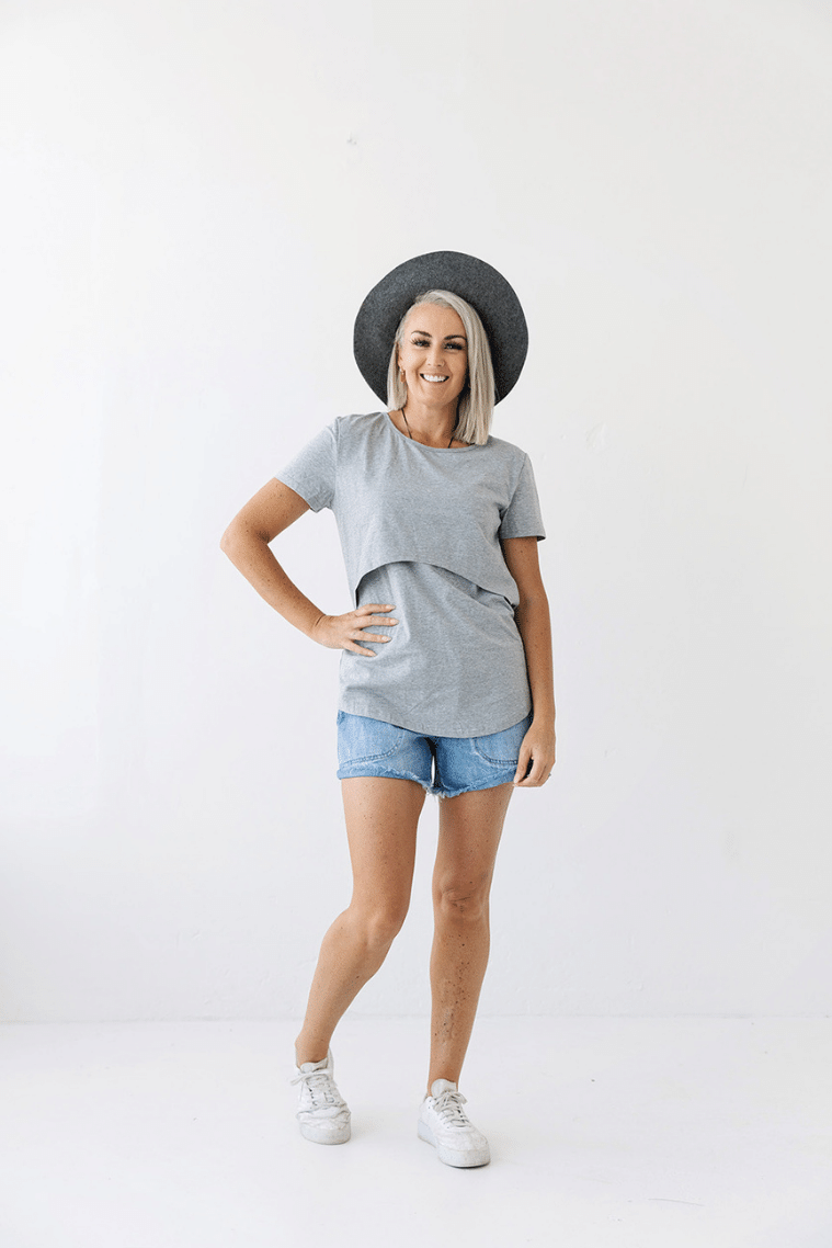 Grey Everyday Tee | Classic Flap