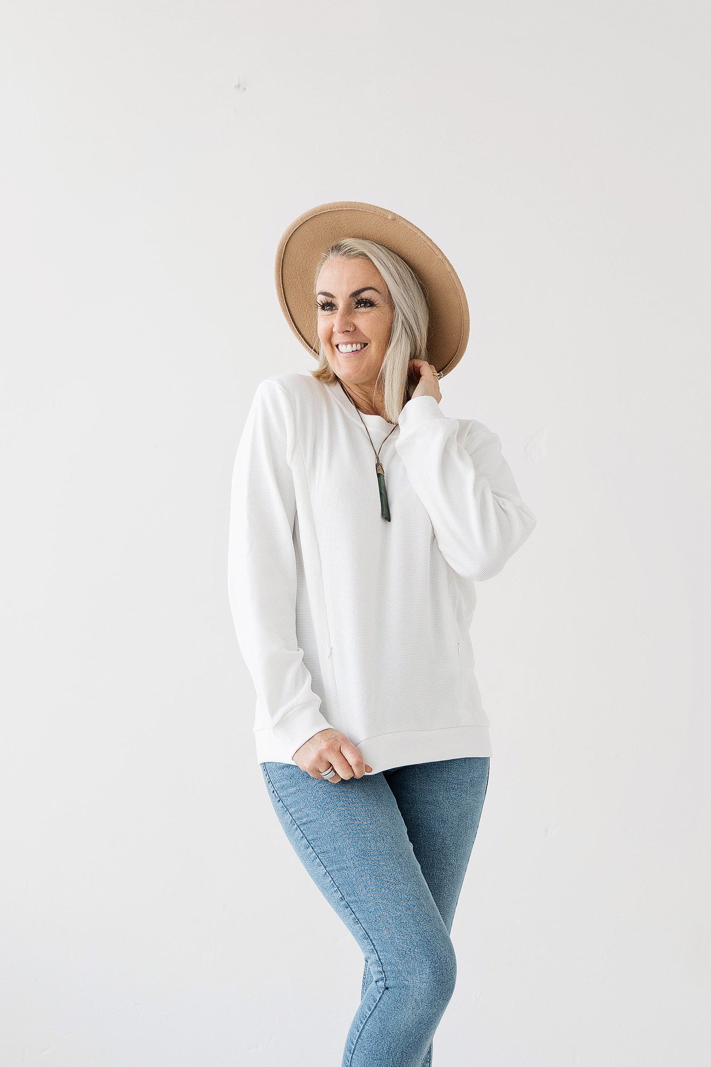 White Waffle Top