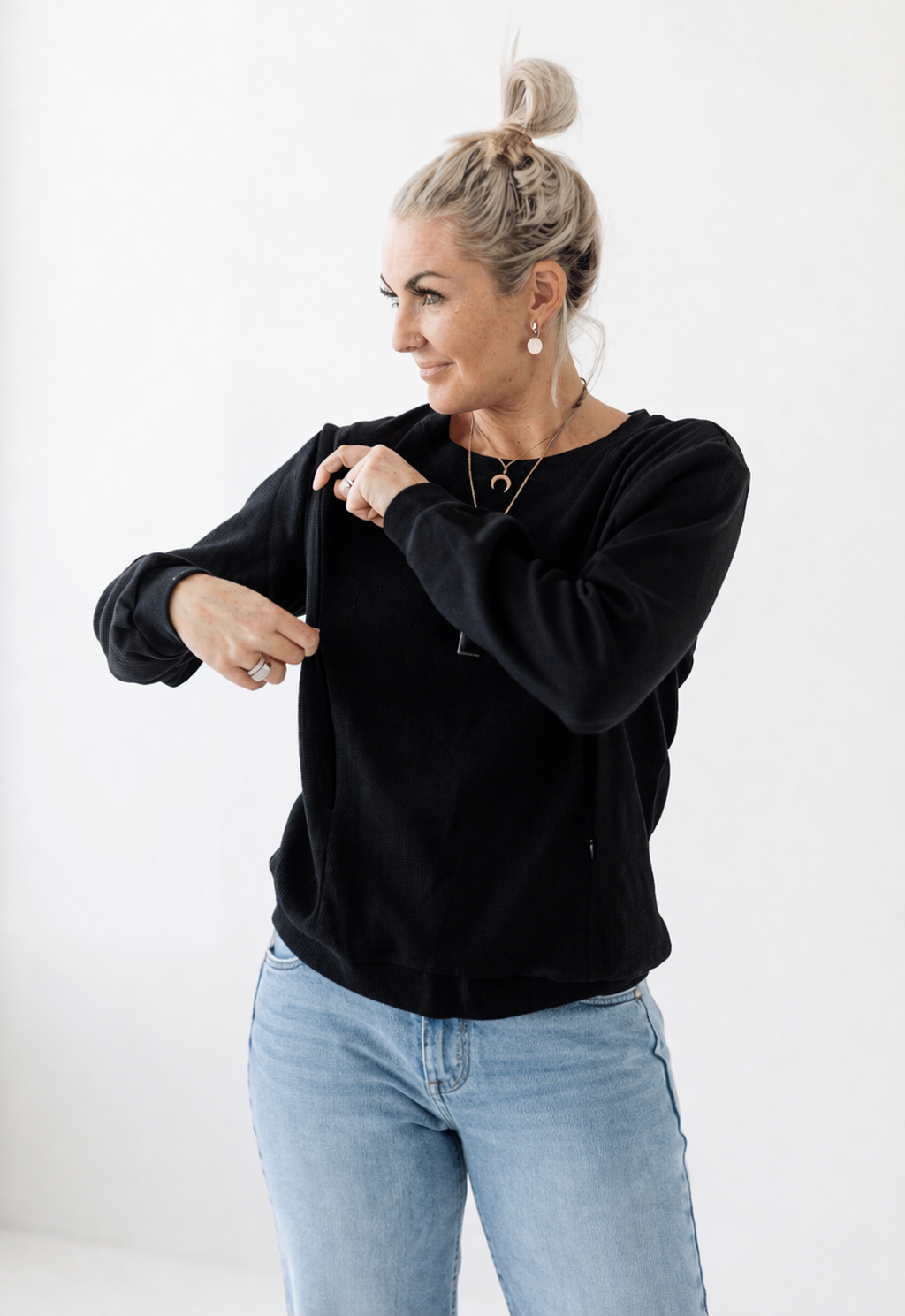 Black Waffle Top