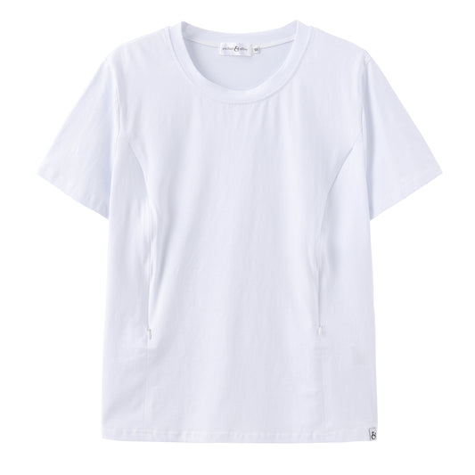 White Everyday Tee | Vertical Zips