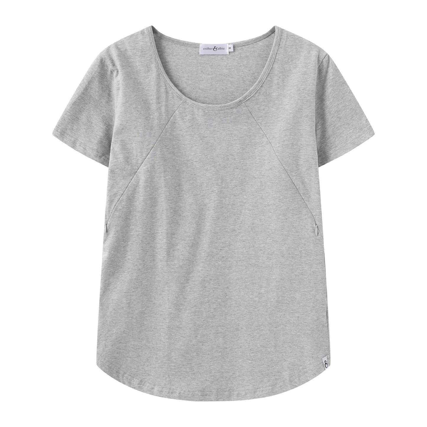 Grey Everyday Tee | Diagonal Zip