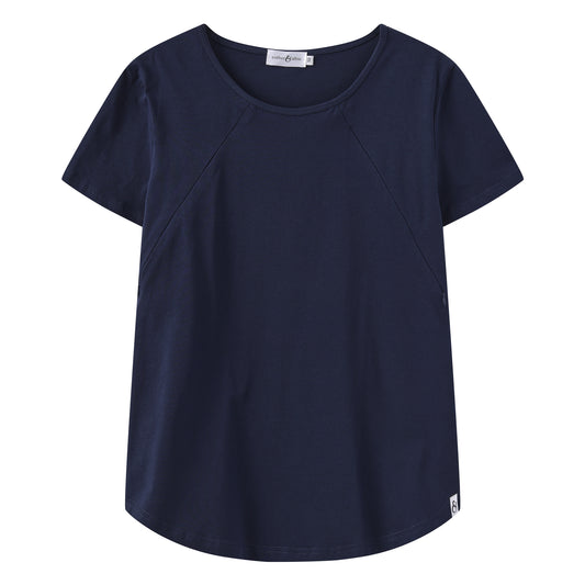 Navy Everyday Tee | Diagonal Zips