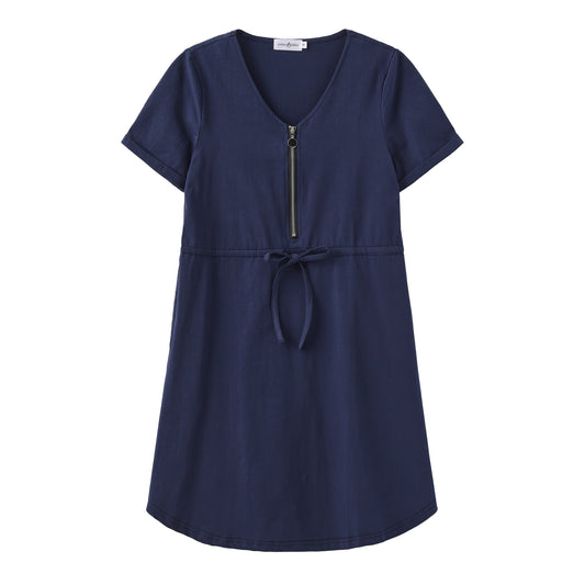 Thea Breastfeeding Dress | Navy