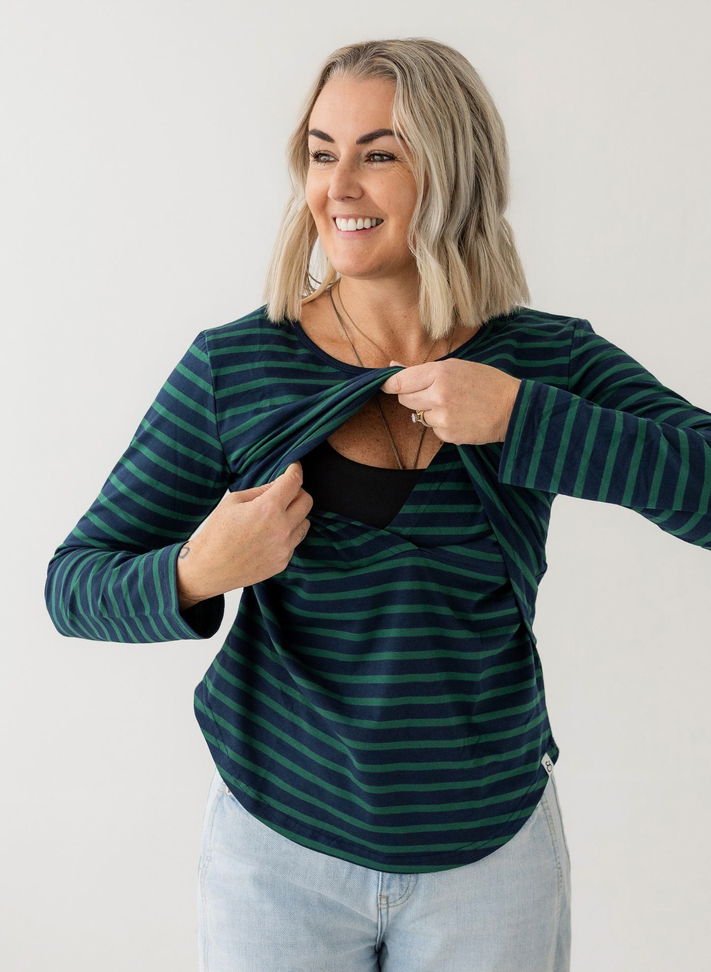 Green Stripe Everyday Top | Classic