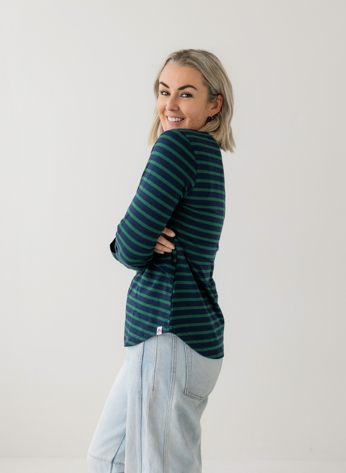 Green Stripe Everyday Top | Classic