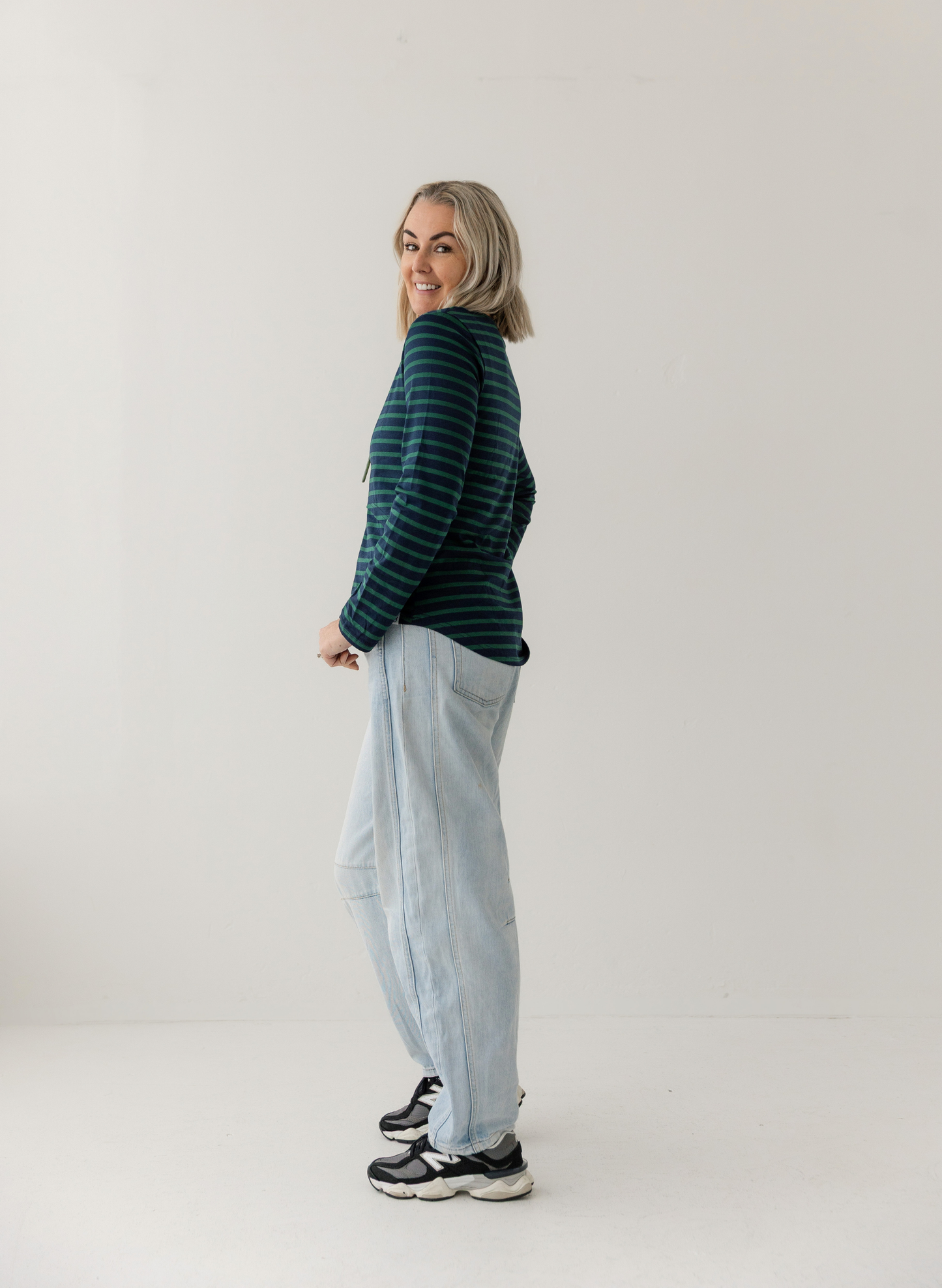 Green Stripe Everyday Top | Classic