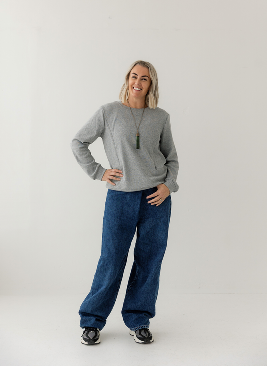 Grey Waffle Top