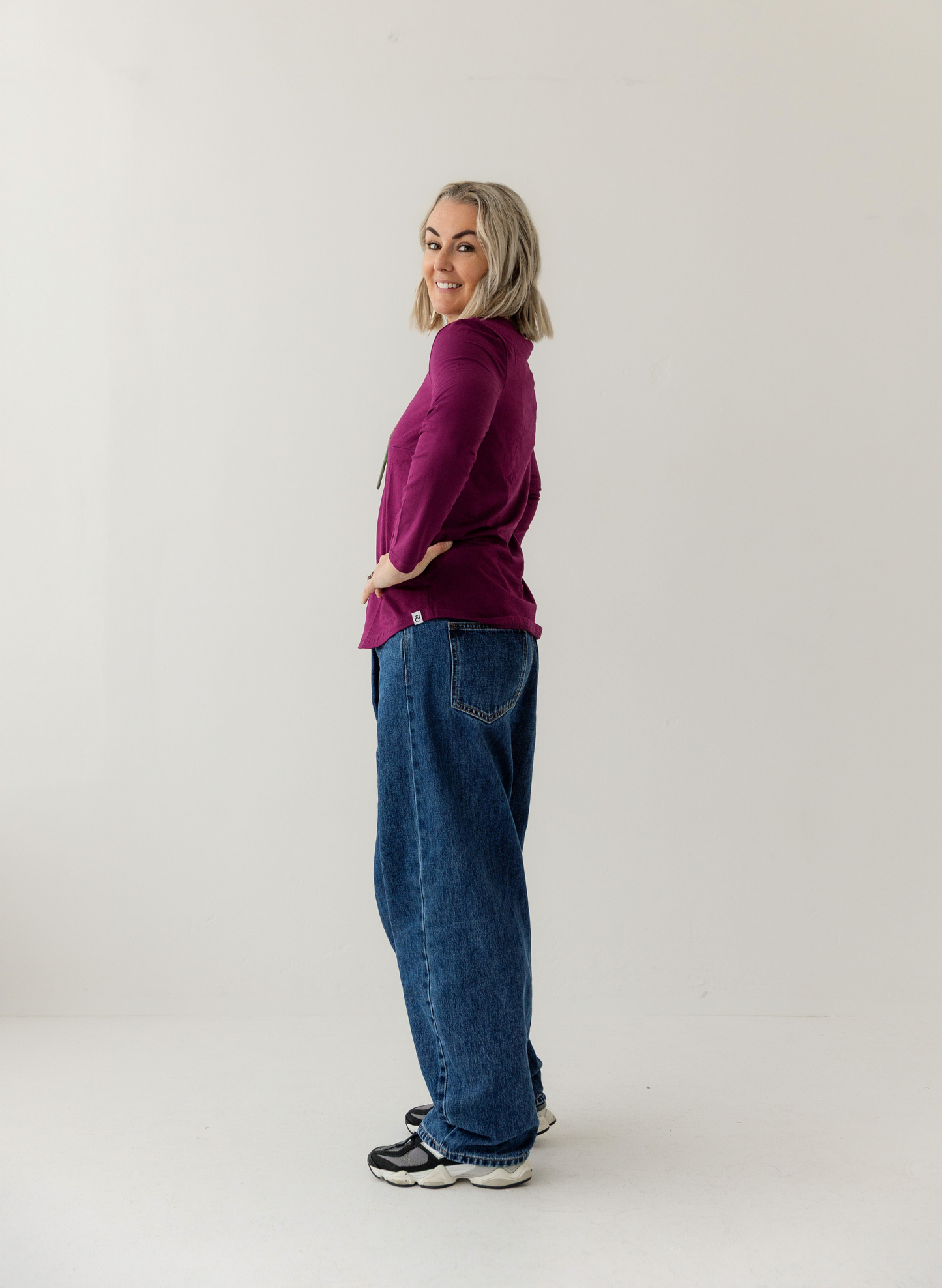 Mulberry Everyday Long sleeve Top | Horizontal Zip
