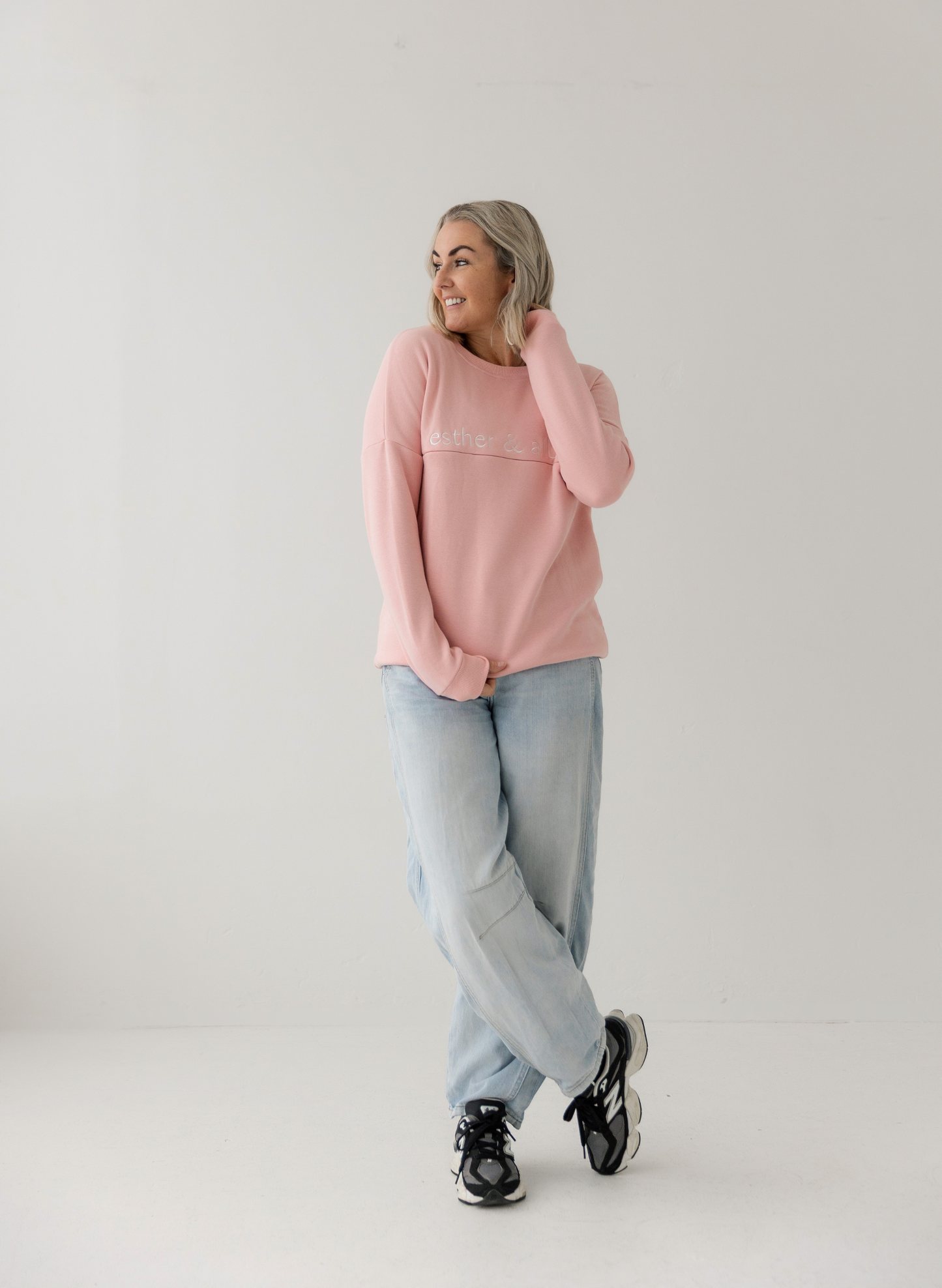 Pink | Fur lined Crew Sweatshirt