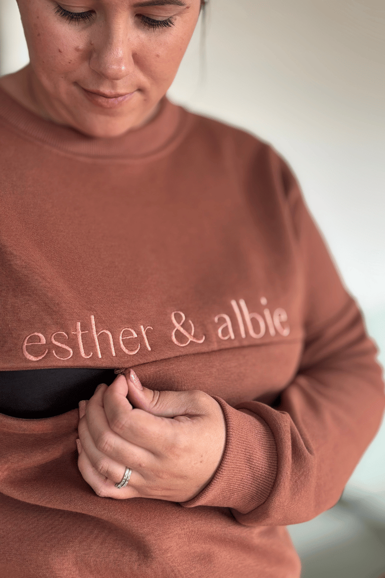 Copper Fur Lined Sweatshirt