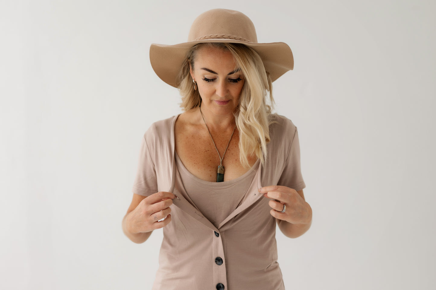 Latte Button Breastfeeding Top