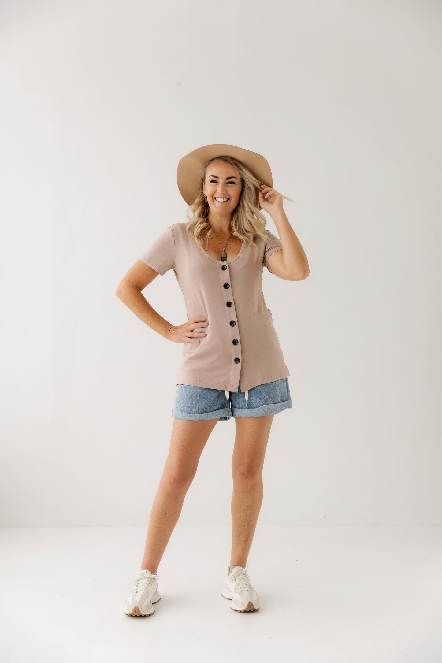 Latte Button Breastfeeding Top