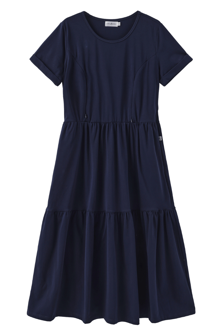 Navy Layer Breastfeeding Dress