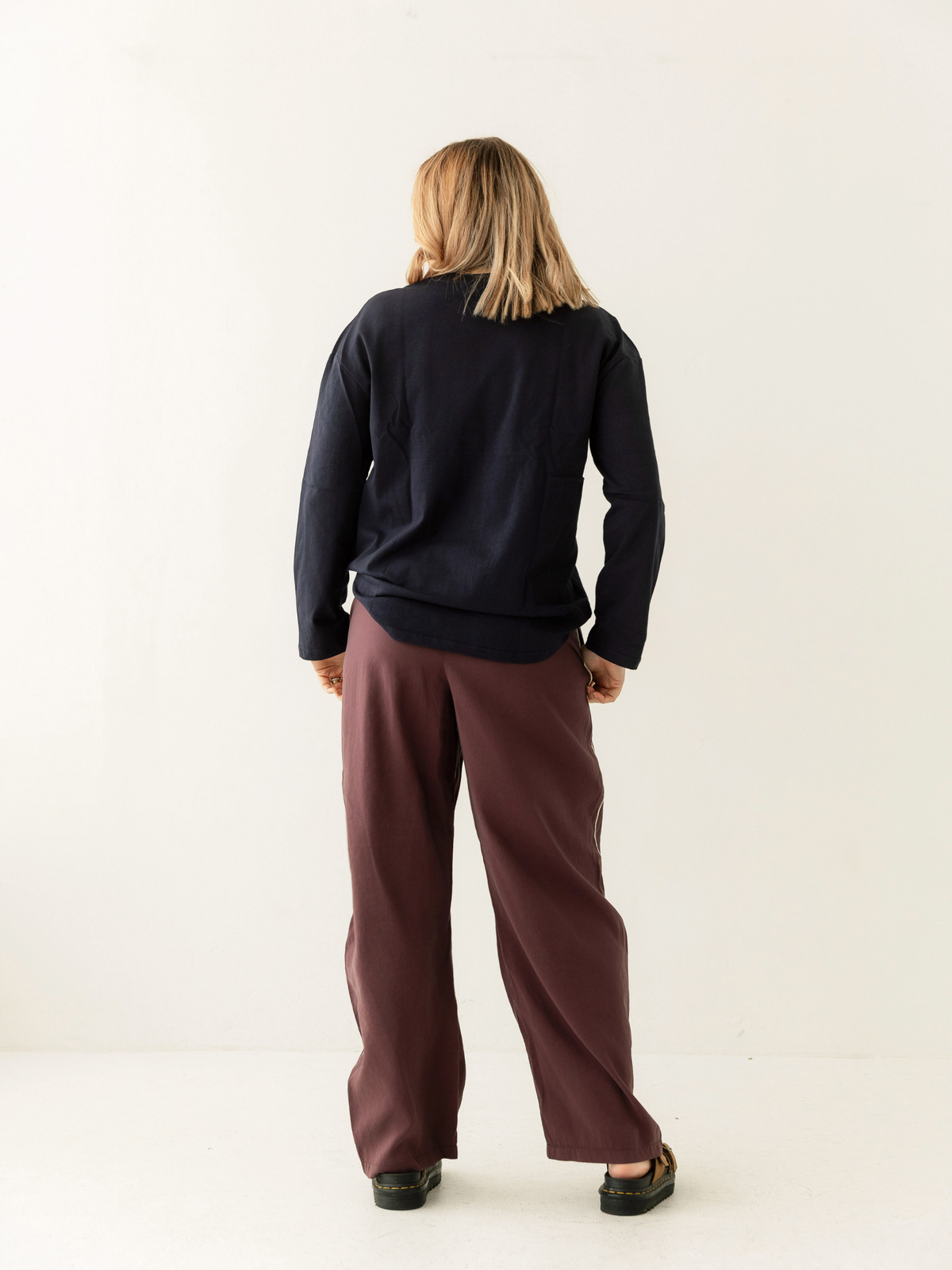 Navy Breastfeeding Long Sleeve | Horizontal Zip