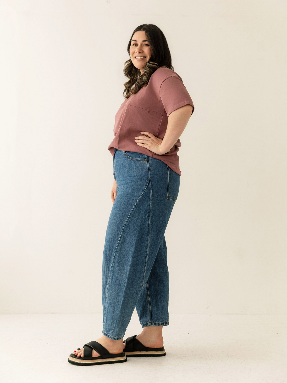 Rose Breastfeeding Tee | Horizontal Zip