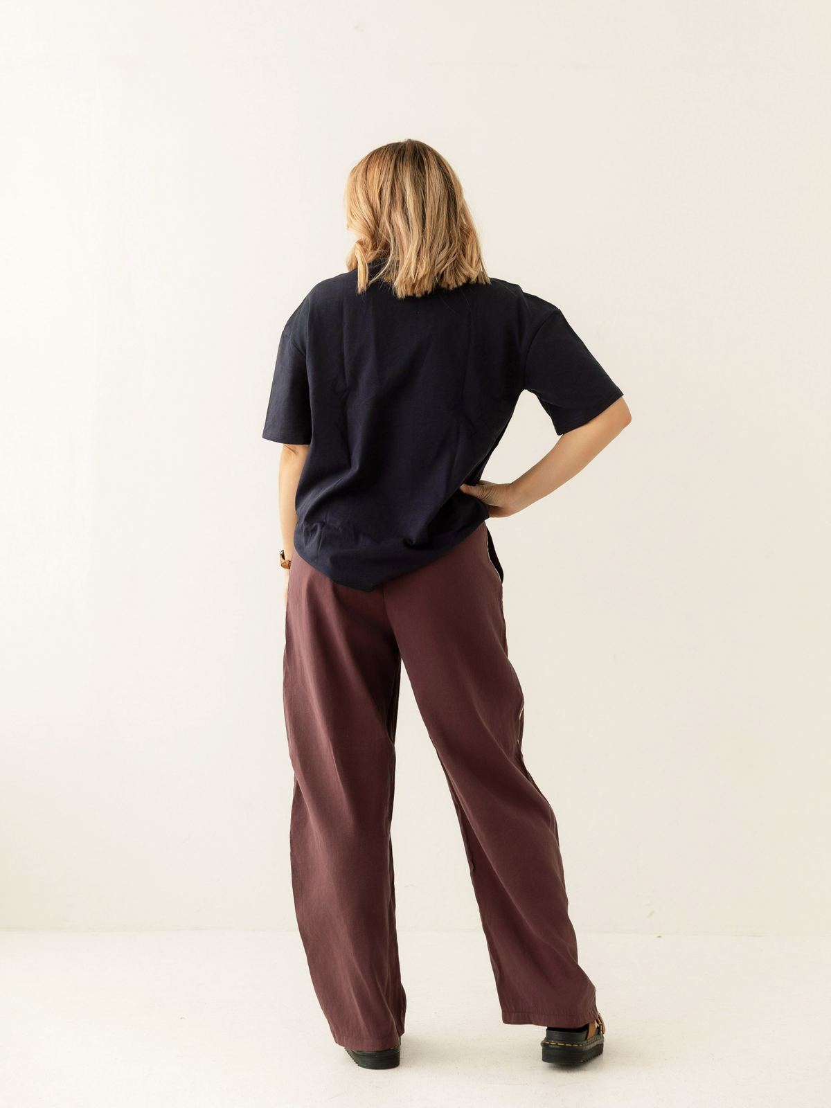 Navy Breastfeeding Tee | Horizontal Zip