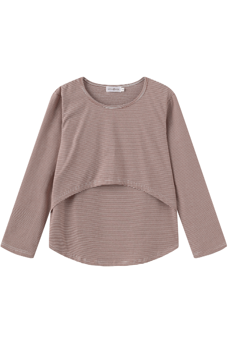 Tan Stripe Classic Top