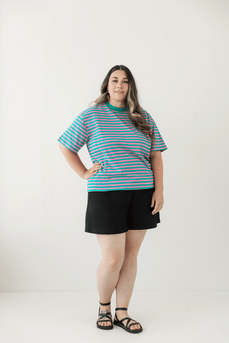 Teal Stripe Tee