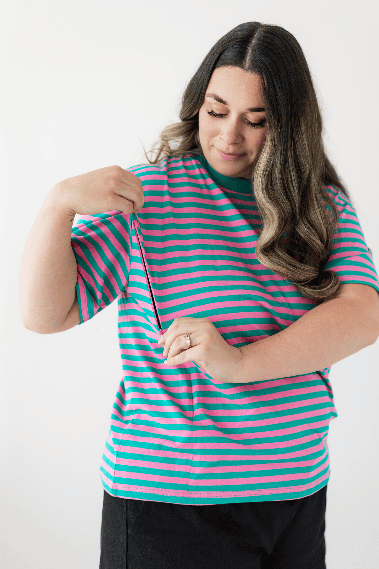 Teal Stripe Tee