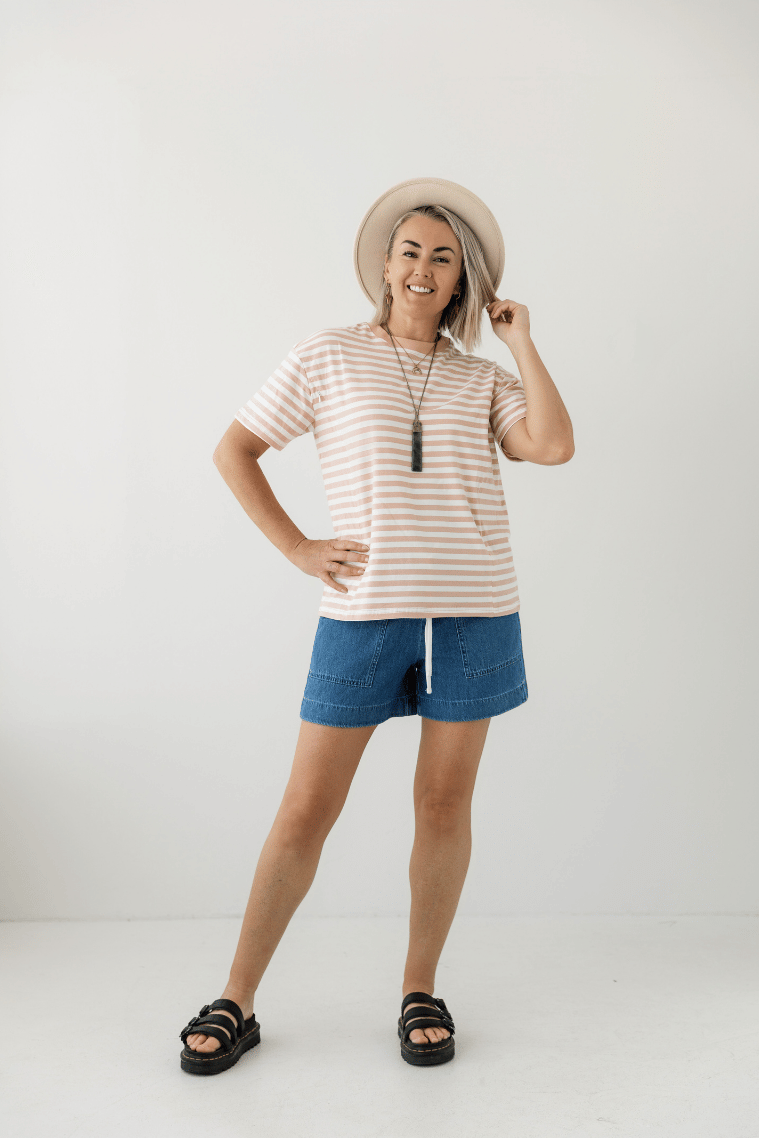 Blush Stripe Tee