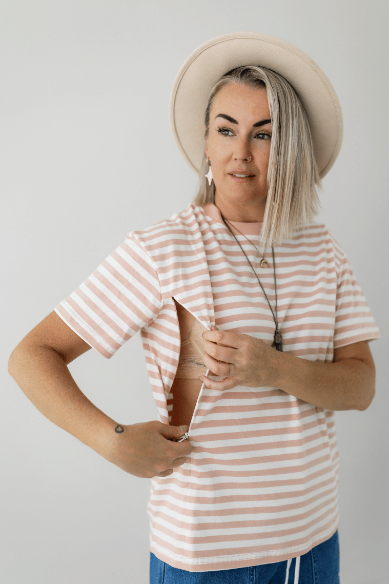 Blush Stripe Tee
