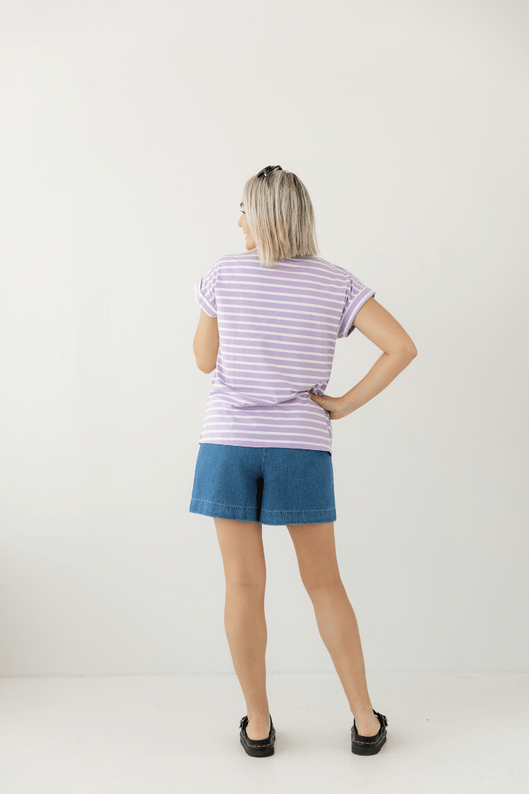 Lilac Stripe Tee