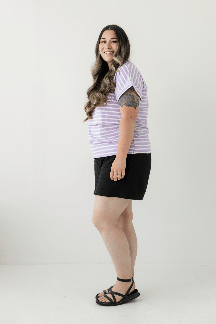 Lilac Stripe Tee