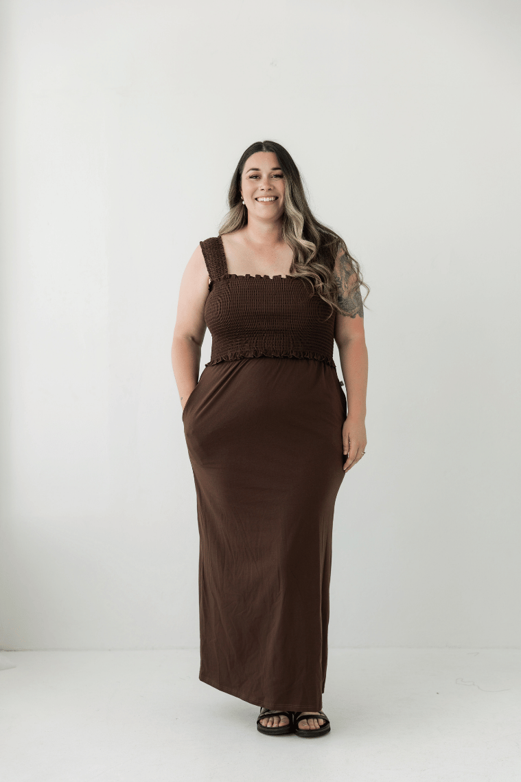 Chocolate Singlet Breastfeeding Dress 12 Chocolate Singlet Breastfeeding Dress 12
