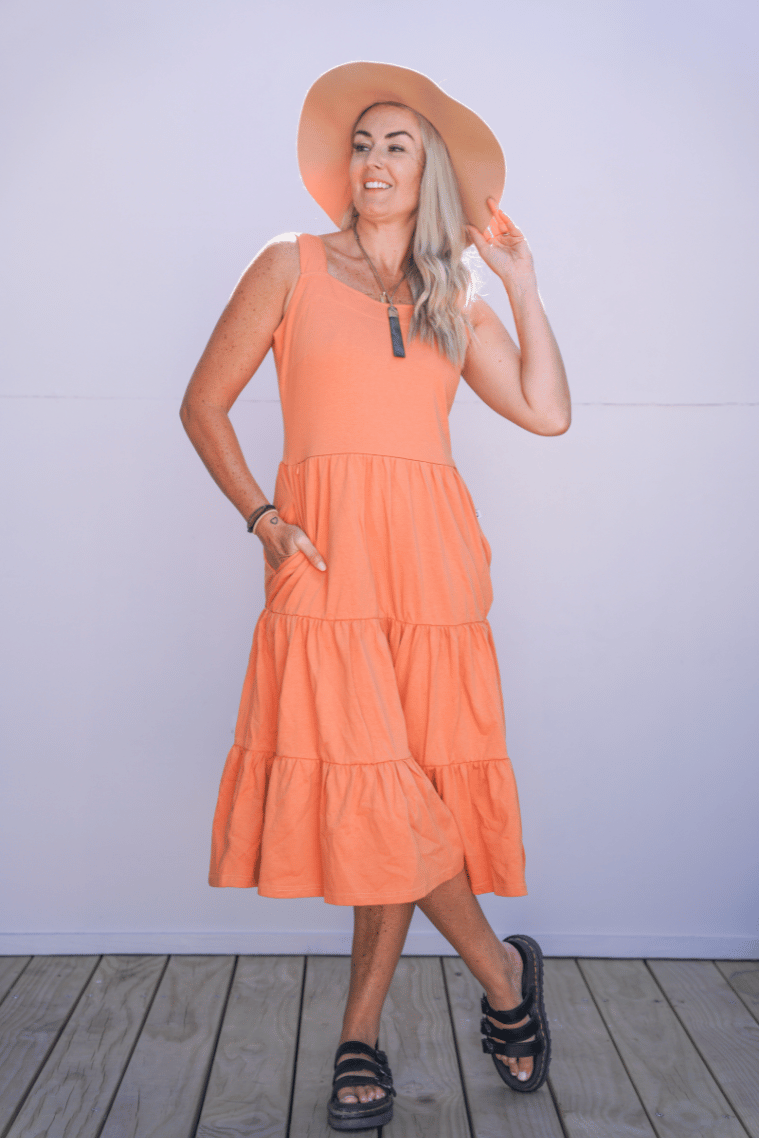 100% Cotton Tangerine Dress