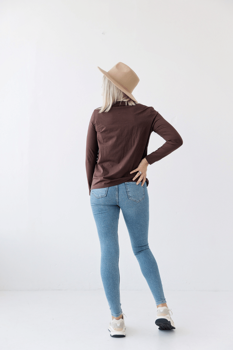 back view chocolate box fit breastfeeding top cotton spandex 