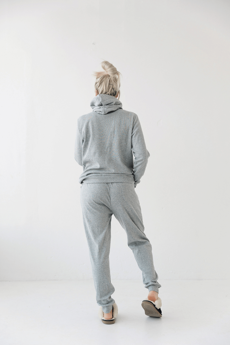 hoodie breastfeeding loungewear set stretch fabric 